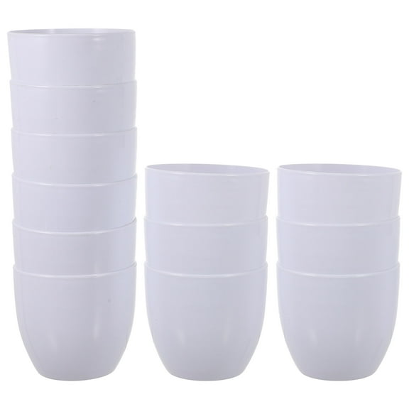 12 Pcs Small Plastic Flowerpot Cache Large Pots for Outdoor Plants Round