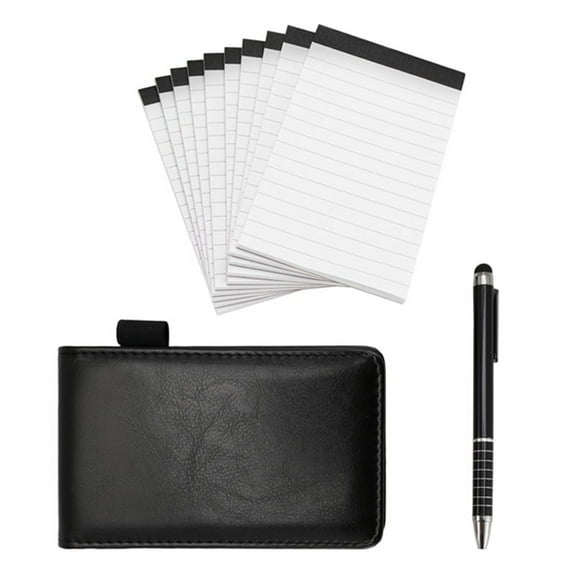 12 Pcs Small Pocket Notepads Holder Set Mini Pocket Note Pad Holder with 10 Pcs 3 inch x 5 inch Memo Book Refills