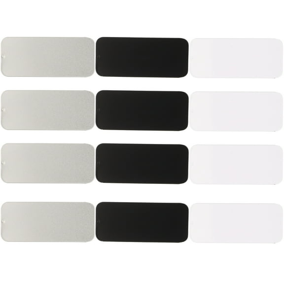 FONDOTIN Small Iron Containers with Lids Silver for Arts and Crafts Storage 12Pcs