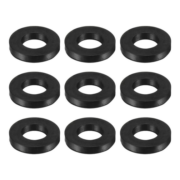 12 Pcs Solid Nitrile Rubber Flat Washer DN20 1 11/32" OD x 3/4" ID x 1/4" Thickness Large Washers, Black