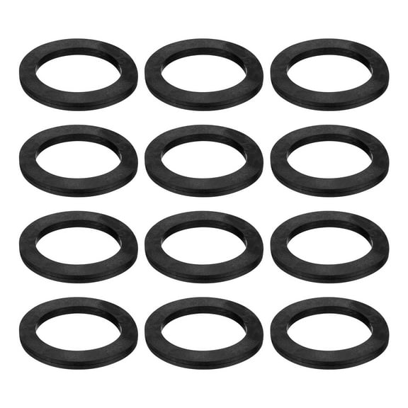 12 Pcs Solid Nitrile Rubber Flat Washer DN65 3 5/32" OD x 2-1/2" ID x 1/4" Thickness Large Washers, Black