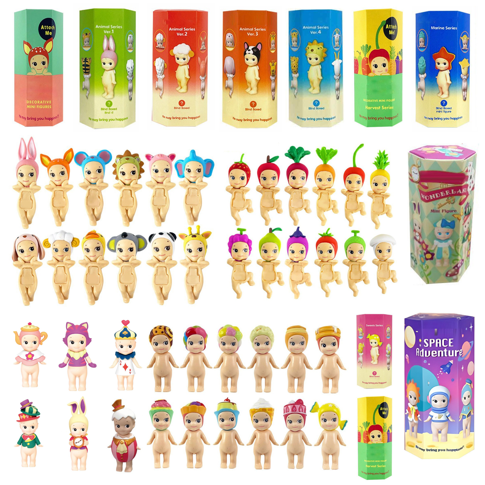 12 Pcs Sonny Angels Figure Hipper Animal series NO:2,all Random Attributes Style, Christmas Gift 1 Set Blind Boxes