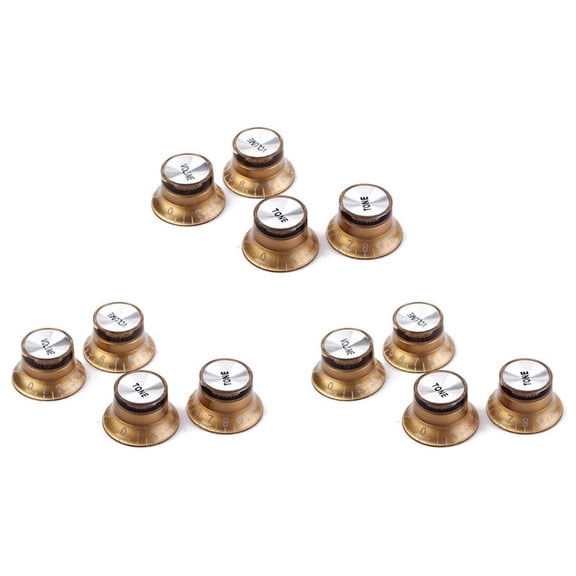 12 Pcs Speed Control Knobs 6 Tone 6 Volume for LP Golden Knobs Guitar Accessories