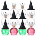 12 Pcs Spherical Plastic Potion Bottles with Witch Hat and Crown ...