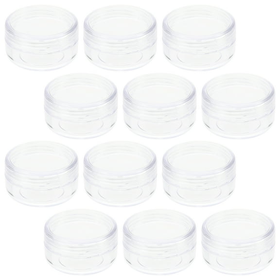 12 Pcs Spices Pepper Bottle Mini Clear Container with Lid Seasoning Small Holders Round Pigment