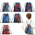 thumbnail image 1 of 12 Pcs Spidem-an Candy Drawstring Bag Drawstring Goodie Favor Bags for Boys and Girls Cartoon Birthday Party Decorations 27x34cm, 1 of 5