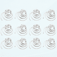 12 Pcs Spiral Hairpins Wedding Bridal Pearl Crystal Flower Coil Hair