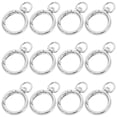 thumbnail image 1 of 12 Pcs Spring Buckle Round Spring Snap Hook Jewelry Apparel Swivel Buckle Alloy 3.80X2.50X0.30CM, 1 of 6