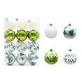 thumbnail image 1 of 12 Pcs St. Patrick's Day Hanging Ornaments - 2.36 Inch Baubles Set with Phrases & Green Three-leaf Pattern, Irish Party Decor for Tree, Window, Door, 1 of 7