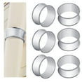 thumbnail image 1 of 12 Pcs Stainless Steel Bead Side Napkin Rings Delicate Serviette Buckles (Silver), 1 of 5