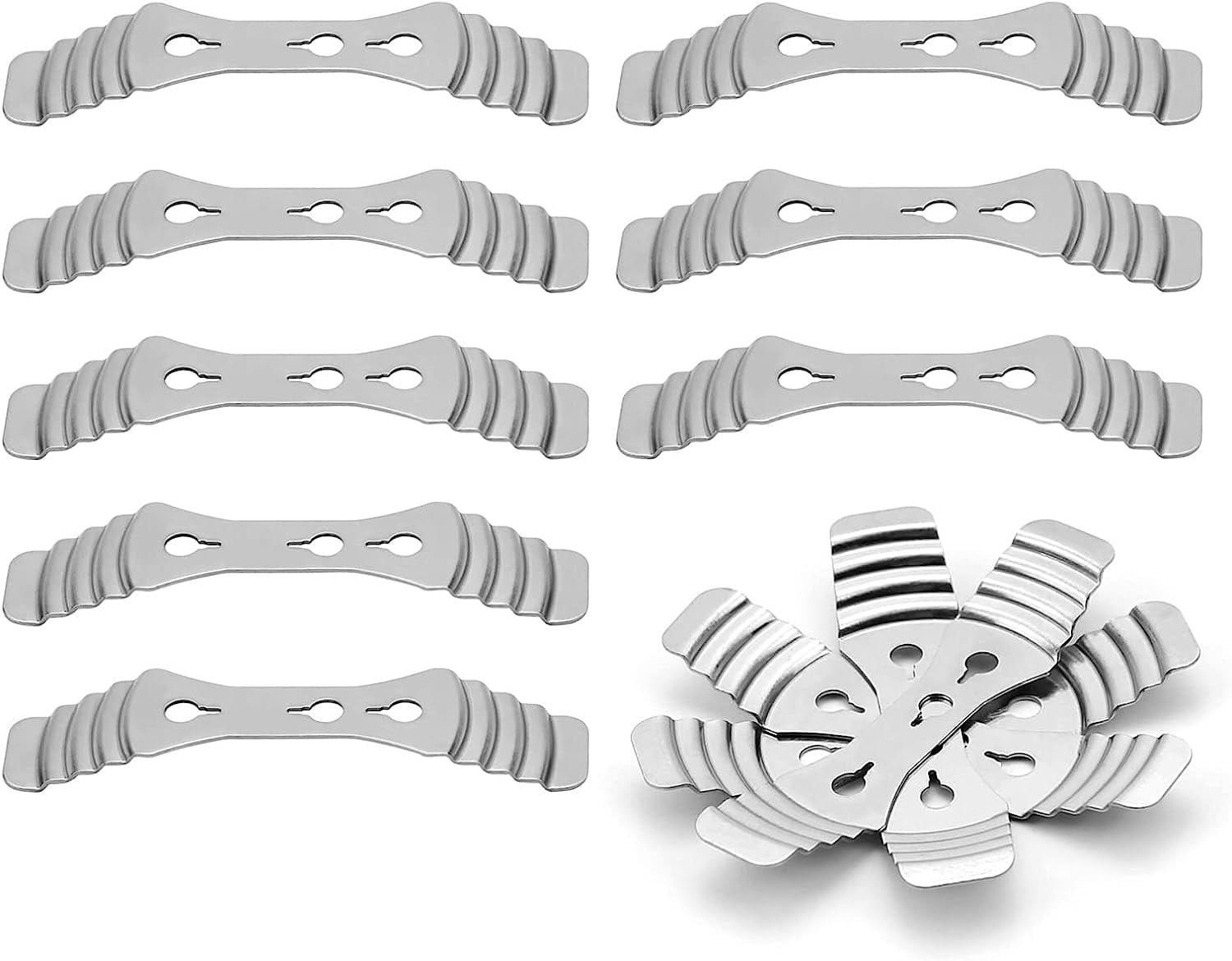 12 Pcs Stainless Steel Candle Wick Holder Clip Centering Device, 3 Hole