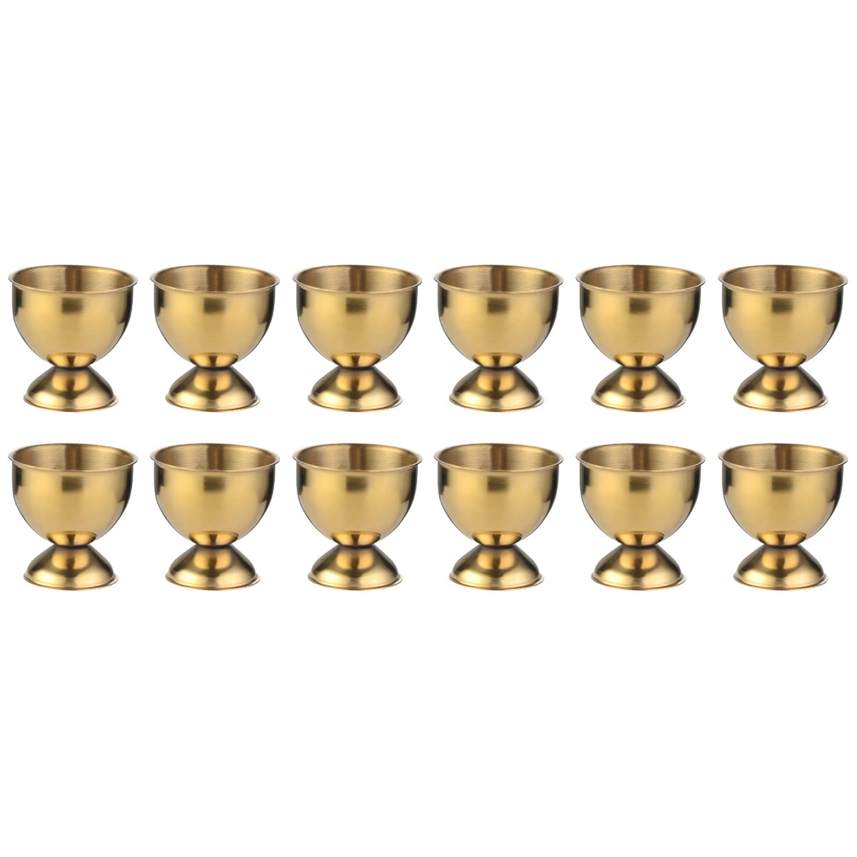 12 Pcs Stainless Steel Egg Cups Tabletop Egg Holder Stands Small Beer