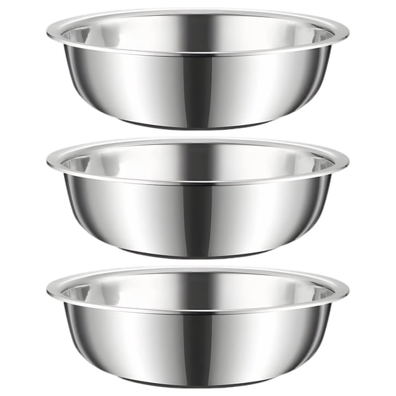 12 Pcs Stainless Steel Mixing Bowls Set, 10.6 in / 27 cm Metal Salad Prep Bowls for Kitchen, Large Capacity, Medium Depth, Thickened & Long-lasting, Versatile Baking Food Container