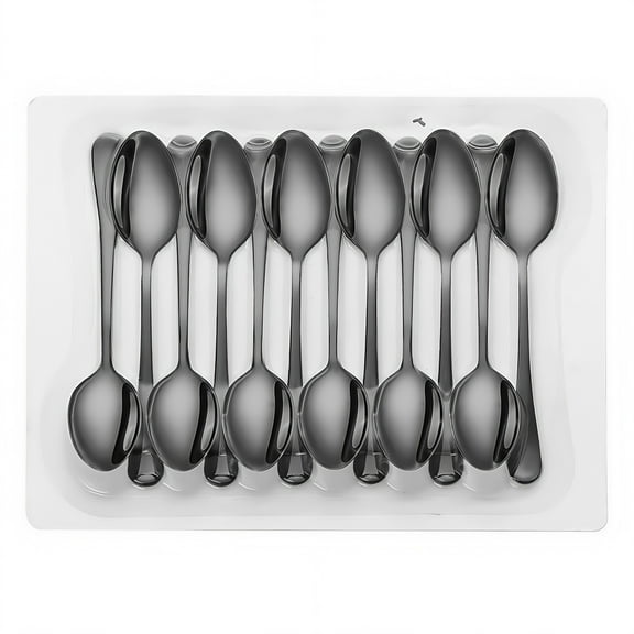 12 Pcs Stainless Steel Spoon Set Teaspoons Dining Spoons Cutlery Silverware
