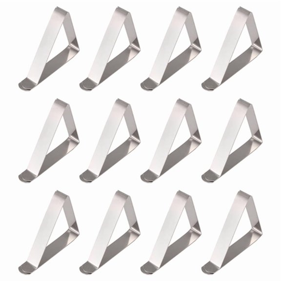12 Pcs Stainless Steel Tablecloth Clip,Non-Slip Adjustable for Picnic
