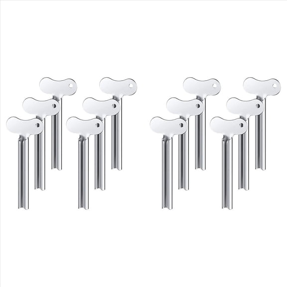 New Arrivals 12 Pcs Stainless Steel Toothpaste Tube Squeezers Metal Key for Cosmetic Tubes Squeezer