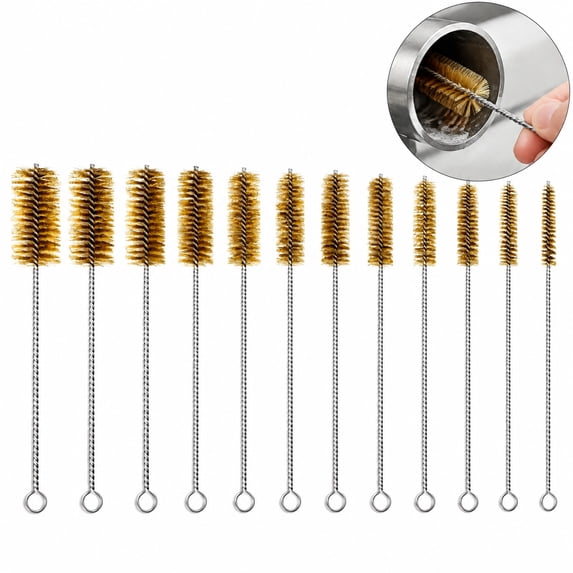 12 Pcs Stainless Steel Wire Tube Brushes, 11.8 Inch Pipe Cleaning Brush ...
