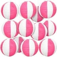 thumbnail image 1 of 12 Pcs Summer Pool Party Decorations Pink White Beach Ball Paper Lanterns 8 Inch Summer Luau Themed Hanging Decor for Hawaiian Home Birthday Baby Shower Wedding Engagement Outdoor Indoor, 1 of 7