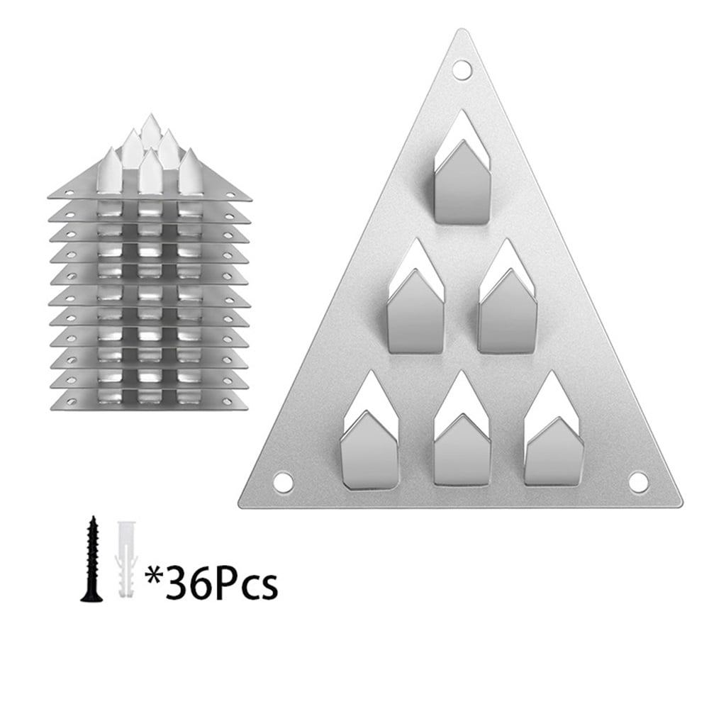 12 Pcs Surface Mount Impaler for Wall Mounting Acoustic Panels, for Gypsum Board Plywood Masonry（4.6" X 3.9"）