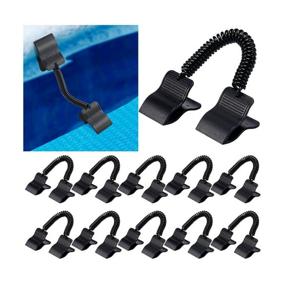 12 Pcs Swimming Pool Cover Clips for Above Ground Pools Solar Reel ...