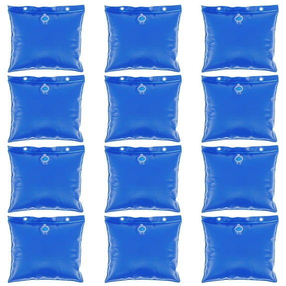 12 Pcs Swimming Pool Cover Hanging Bag PVC Pool Cover Weights Reusable Pool Cover Bags Winter Pool Wall Water Bag Pool Accessories for Above Ground Pool Blue