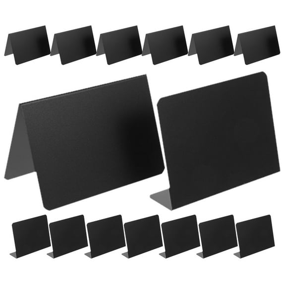 FELTECHELECTR Tabletop Message Board Acrylic Black V Shaped Wedding 12Pcs 3.9X3.1X2.4In