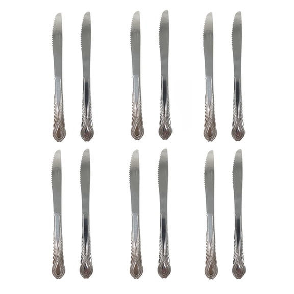 12 Pcs Table Knives Set, Durable Steak Knife, Food Grade Stainless Steel 8.1 in