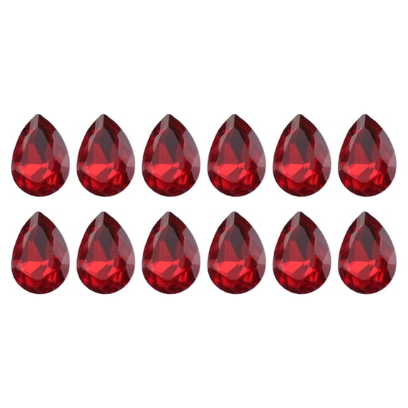 12 Pcs Tear Drop Rhinestones Pointback Gem Stones Glass Rhinestones for Craft Shoes Dress Clothes Belt Sewing Decoration