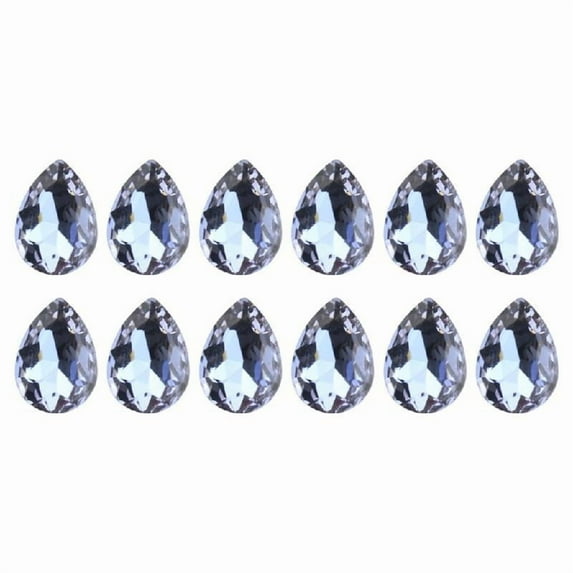 12 Pcs Teardrop Rhinestones Glues on Rhinestones 10x14mm Glass Rhinestones