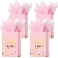 thumbnail image 1 of 12 Pcs Thank You Gift Bags with Tissue Paper Gold Polka Dots Thank You Bags with Handle Party Favor for Wedding Birthday Baby Shower Business Shopping(Pink), 1 of 6