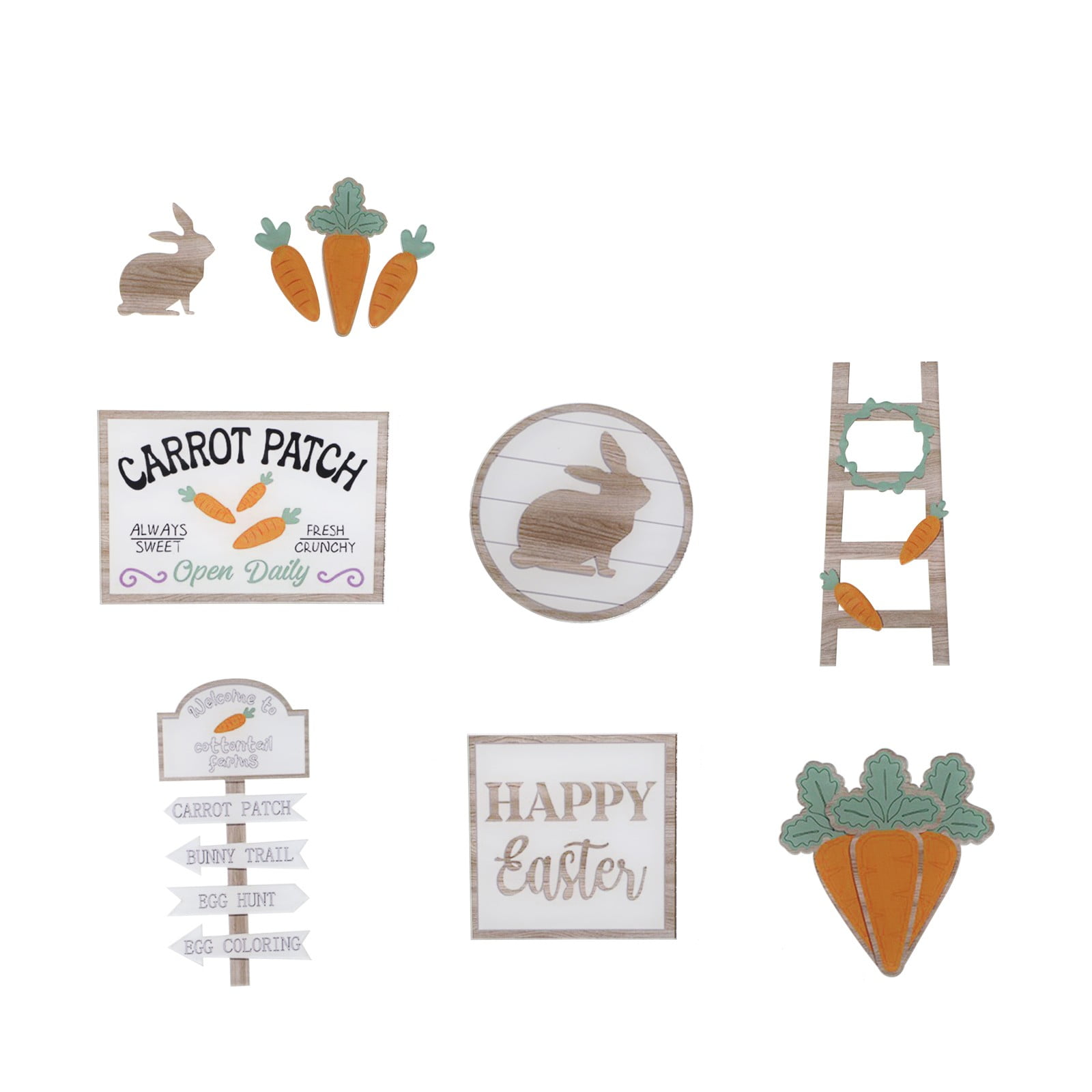 12 Pcs Thanksgiving Pumpkin Tiered Tray Decor Set Fall Truck Wood Sign