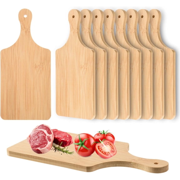 12 Pcs Thicken Bamboo Cutting Board Bulk 11x5 Inch Personalized Wood Chopping Board Customized Laser Engraving Serving Charcuterie Boards for Wedding Mother's Day Housewarming Present,0.39" Thick