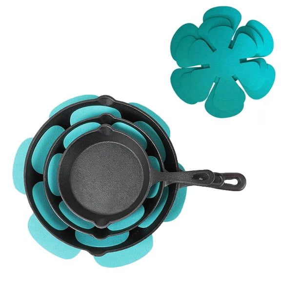 12Pcs Multi-Size Thick Felt Cookware Divider Mats Anti-Scratch Stacking Pan Separator Cushions Kitchen Storage Protection Accessories Assorted Timeless Hues