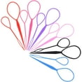 thumbnail image 1 of 12 Pcs Topsy Tail Hair Tool for Women Girls, Quick Hair Looping Tool Plastic Hair Pull Through Tool Hair Loop French Braid Styling Tool Pony Tail Tool for Hair Styling Ponytail, 1 of 5