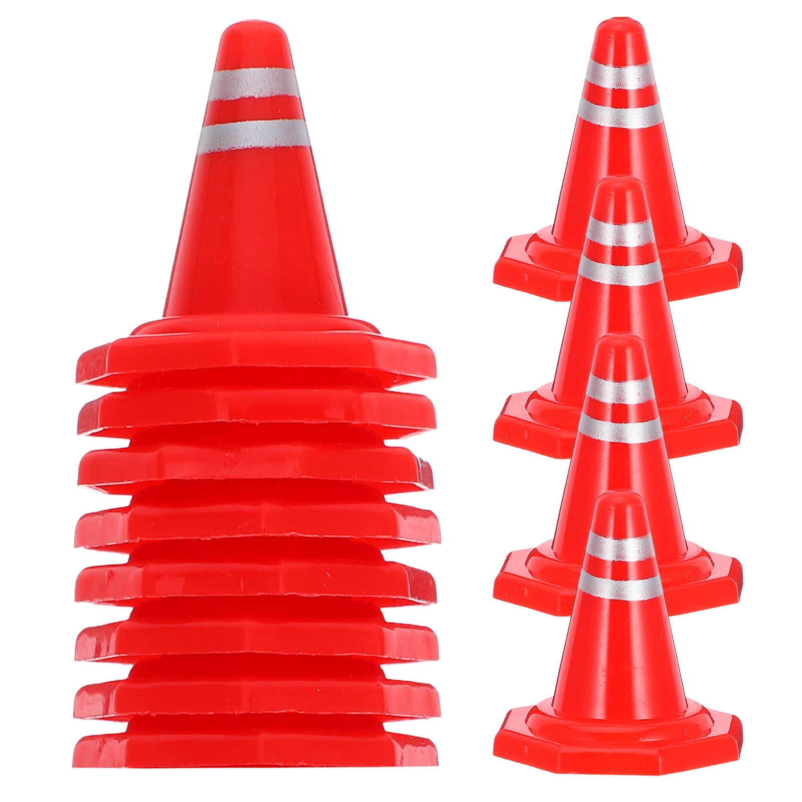 12 Pcs Traffic Sign Model Rolled Signs Dot Toy Travel Baby Red ...