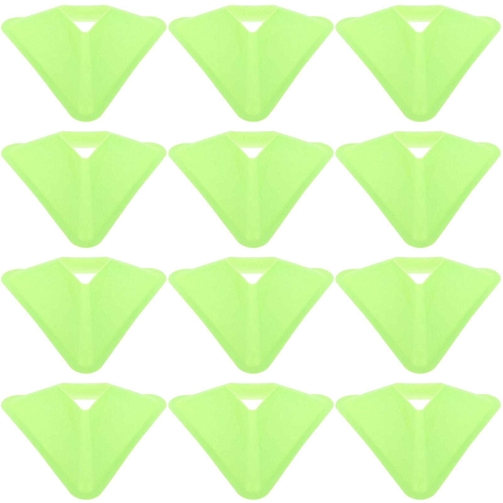 12 Pcs Training Triangle Cones Football Disc Obstacle Round Safety