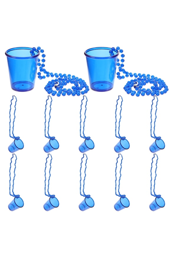Compact Cup Necklace Blue 12Pcs 1.97X1.97X2.16in Women Party Supply