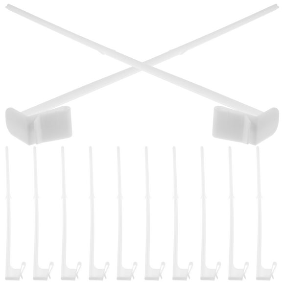 12 Pcs Truck Flag Holder Nation Support Car Flags Hooks White