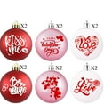 thumbnail image 1 of 12 Pcs Valentines Day Ball Ornaments 2.36 Inch Red Pink White Valentines Day Letter Hanging Decorations Balls Hanging Pendants for Tree Valentine's Day Party Supplies Decorations, 1 of 7