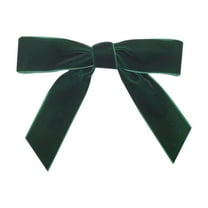 12 Pcs Velvet Bows with Twist Tie 4.72inch Pre-Tied Vintage Christmas Velvet Ribbon Bows for Xmas Decoration Treat Bags Gift Wrapping Basket Wedding Baby Shower Brithday Party (Green)