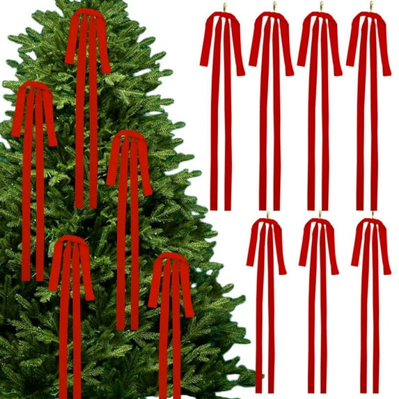 12 Pcs Velvet Christmas Swag Bow 23.5x15.5" Rustic Large Velvet Christmas Staircase Wreath Bows Vintage Christmas Tree Topper Bows Large Bow for Christmas Outdoor