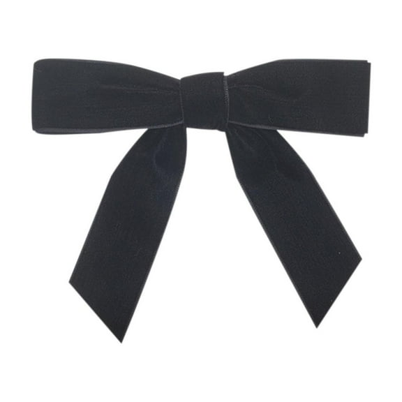 Black 12Pc Velvet Christmas Tree Bow For Holiday Decor And Wreath Accents With Soft Material And Reusable Design