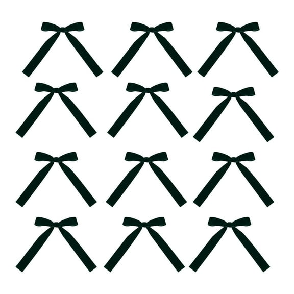 12 Pcs Velvet Christmas Tree Bows Door Garland Decor Vintage Wreath Bow Vintage Velvet Ribbon Bows Rustic Crafts Bows for Indoor Outdoor Holiday Xmas Tree Wrapping Gifts