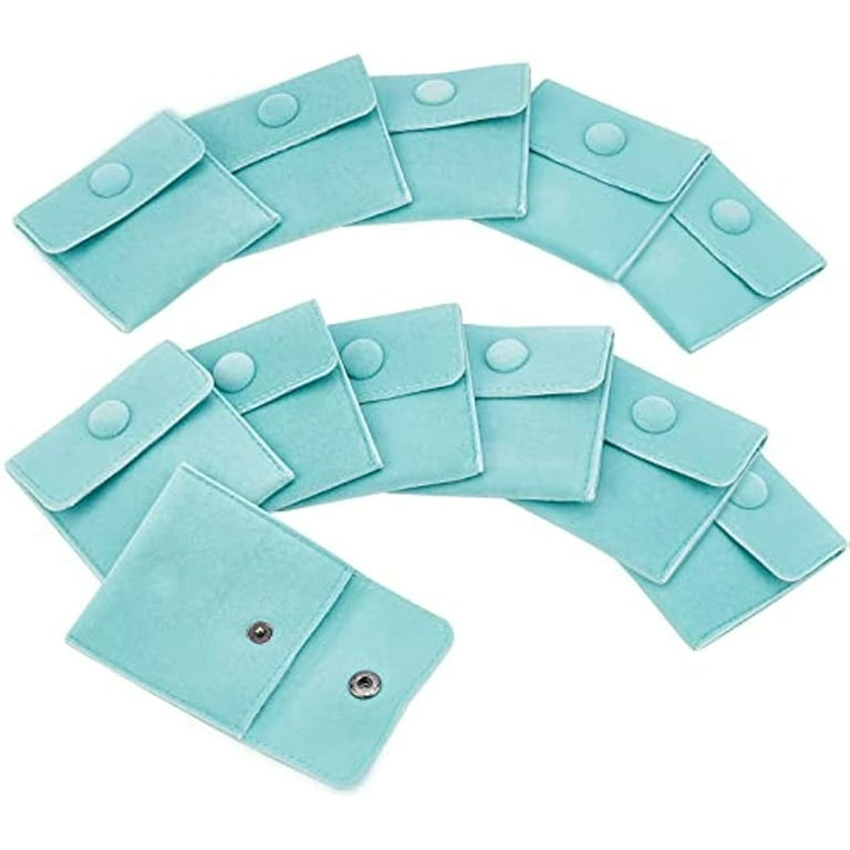 12 Pcs Velvet Jewelry Pouches with Snap Button Turquoise Velvet Jewelry Storage Bags Small Velvet Gift Bags for Traveling Rings Bracelets Necklaces EarringsWatch 2.76x2.76 Inch Walmart