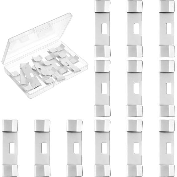 12 Pcs Vertical Blind Repair Vane Savers Metal Vertical Blind Repair Tabs Verticals Blinds Repairs Kit for Window Hanging Verticals Blinds Replacement Slats Parts