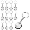 thumbnail image 1 of 12 Pcs Volleyball Keychain Bulk, Volleyball Keychains with Metal Ring Backpack Charm Team Gifts Sports Party Favors, White, 1 of 5