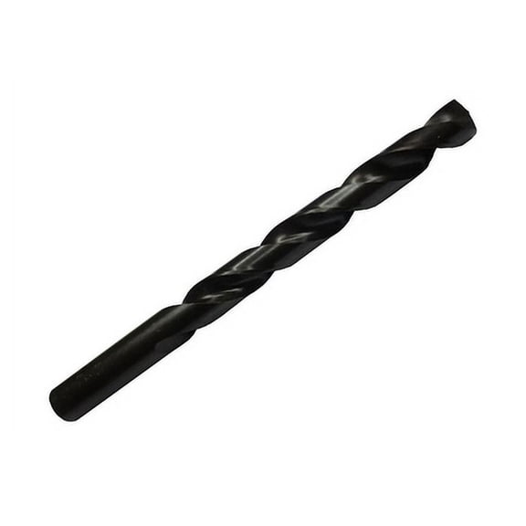 12 Pcs, "W" Black Oxide Hss Split Point Jobber Length Drill Bit, Qualtech, Flute Length: 3-3/4"; Overall Length: 5-1/8"; Shank Type: Round; Number Of Flutes: 2 Cutting Direction: Right Hand