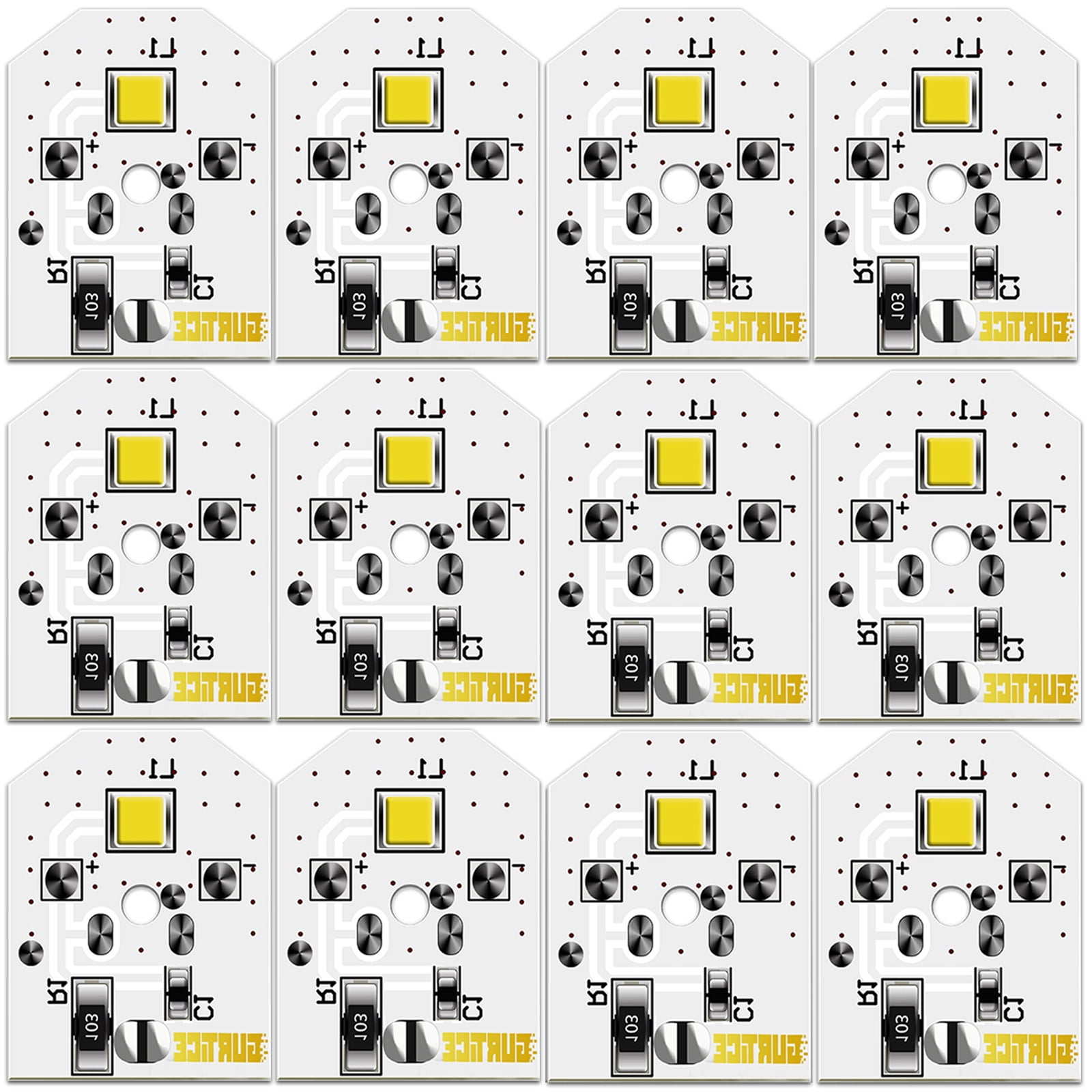 12 Pcs WR55X11132 WR55X25754 Refrigerator Light Replacement LED for GE Refrigerator WR55X30602 WR55X26486 PS4704284 3033142 EAP12172918 AP6261806 PS12172918 AP5646375, No-Include Plastic Cover