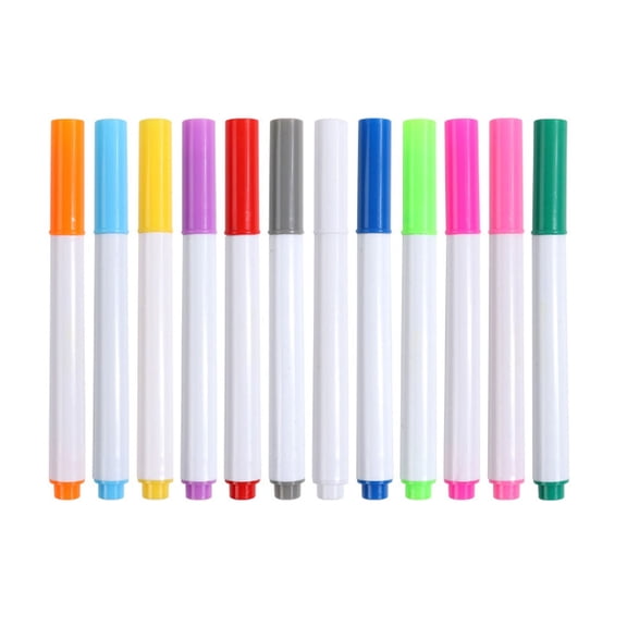 12 Pcs Washable Markers,Assorted Colors,Broad Line,Liquid Chalk Markers for Led Note Board,Dry-Erase Markers for Acrylic Calendar,Gel Markers Fine Tip Markers,for Coloring and Drawing,12 Colors