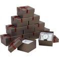 thumbnail image 1 of 12 Pcs Watch Box with Pillow 3.23x3.46x2.19 Inch Wristwatch Gift Case Box Bowknot Square Cardboard Watch Boxes for Wrist-Cuff Watch Jewelry Presents Bracelets Coconut Brown, 1 of 9
